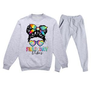 School Field Day Fun Tie Dye Field Day 2023 Premium Crewneck Sweatsuit Set