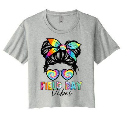 School Field Day Fun Tie Dye Field Day 2023 Women's Crop Top Tee