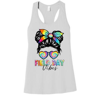 School Field Day Fun Tie Dye Field Day 2023 Women's Racerback Tank