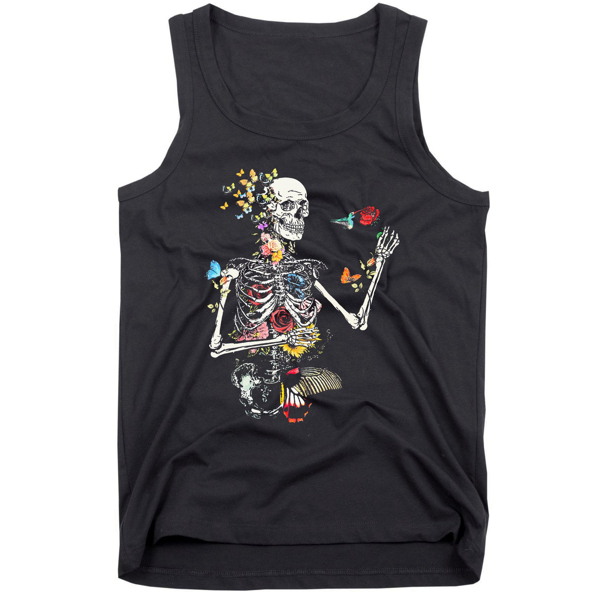 Spooky Floral Decor for Halloween Tank Top