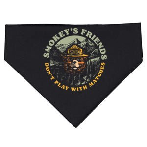 Smokeys Friends Dont Play With Matches Retro USA-Made Doggie Bandana