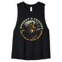 Smokeys Friends Dont Play With Matches Retro Women's Racerback Cropped Tank