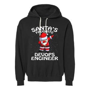 SantaS Favorite Devops Engineer Christmas Gift Garment-Dyed Fleece Hoodie