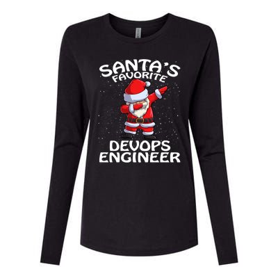 SantaS Favorite Devops Engineer Christmas Gift Womens Cotton Relaxed Long Sleeve T-Shirt