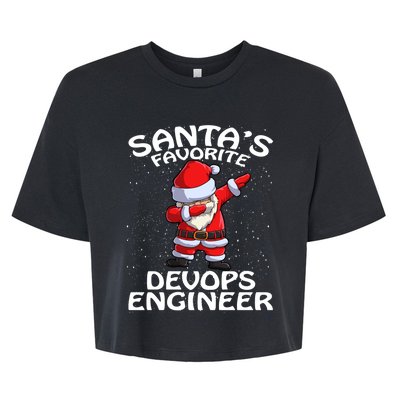 SantaS Favorite Devops Engineer Christmas Gift Bella+Canvas Jersey Crop Tee