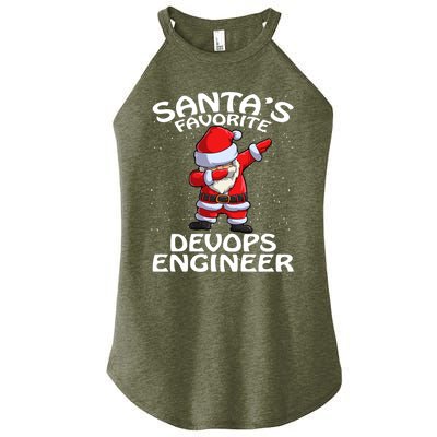 SantaS Favorite Devops Engineer Christmas Gift Women’s Perfect Tri Rocker Tank