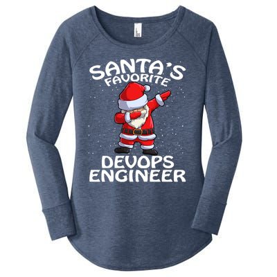 SantaS Favorite Devops Engineer Christmas Gift Women's Perfect Tri Tunic Long Sleeve Shirt