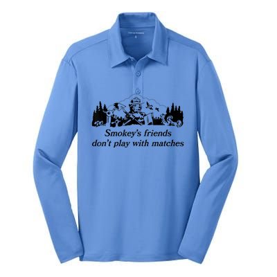 Smokey's Friends Don't Play With Matches Tee Silk Touch Performance Long Sleeve Polo