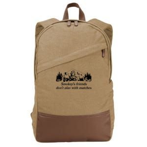 Smokey's Friends Don't Play With Matches Tee Cotton Canvas Backpack