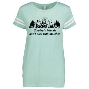 Smokey's Friends Don't Play With Matches Tee Enza Ladies Jersey Football T-Shirt