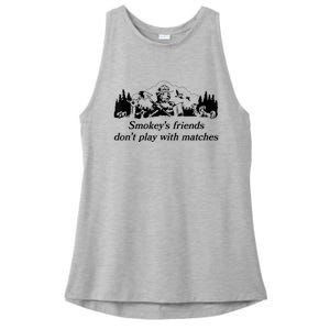 Smokey's Friends Don't Play With Matches Tee Ladies PosiCharge Tri-Blend Wicking Tank