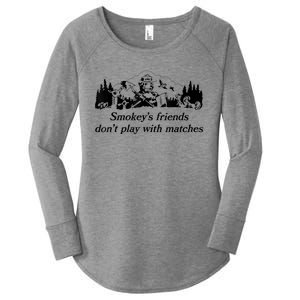 Smokey's Friends Don't Play With Matches Tee Women's Perfect Tri Tunic Long Sleeve Shirt