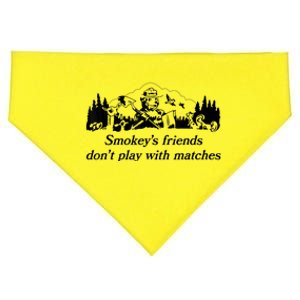 Smokey's Friends Don't Play With Matches Tee USA-Made Doggie Bandana