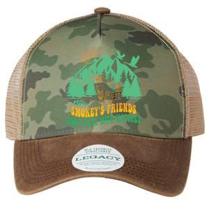 Smokey's friends don't play with matches funny saying Legacy Tie Dye Trucker Hat