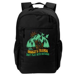 Smokey's friends don't play with matches funny saying Daily Commute Backpack