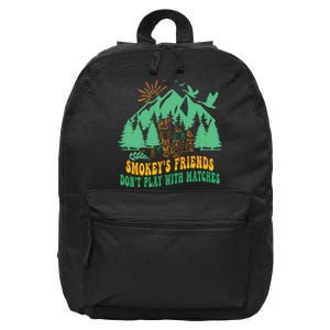 Smokey's friends don't play with matches funny saying 16 in Basic Backpack