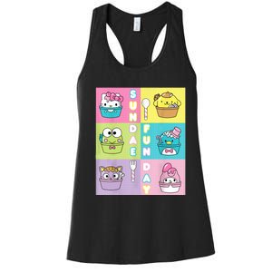 Sundae Fun Day Ft. Sanrio Characters Ice Cream Dessert Women's Racerback Tank