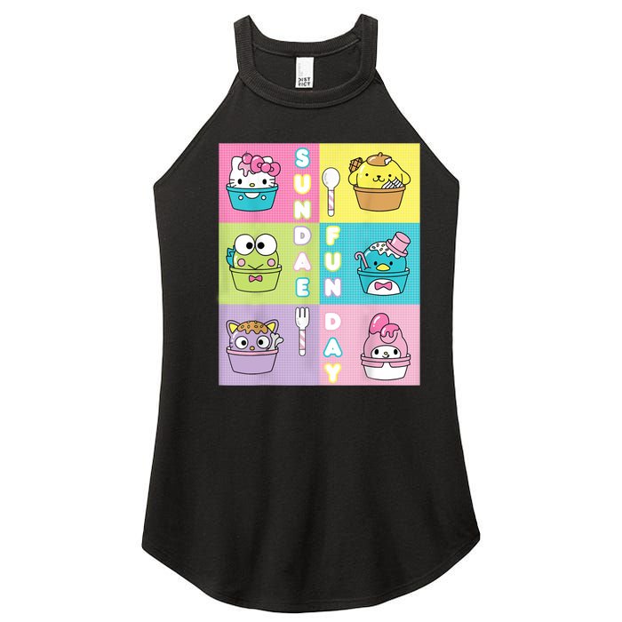 Sundae Fun Day Ft. Sanrio Characters Ice Cream Dessert Women's Perfect Tri Rocker Tank