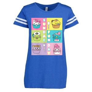 Sundae Fun Day Ft. Sanrio Characters Ice Cream Dessert Enza Ladies Jersey Football T-Shirt