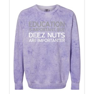 Sarcastic Funny Deez Nuts Colorblast Crewneck Sweatshirt