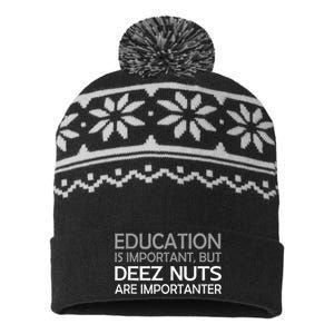 Sarcastic Funny Deez Nuts USA-Made Snowflake Beanie