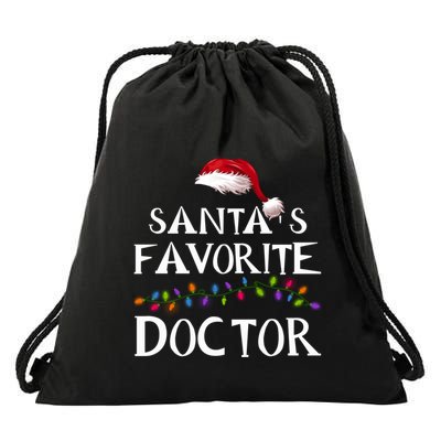 SantaS Favorite Doctor Family Matching Christmas Sweater Gift Drawstring Bag