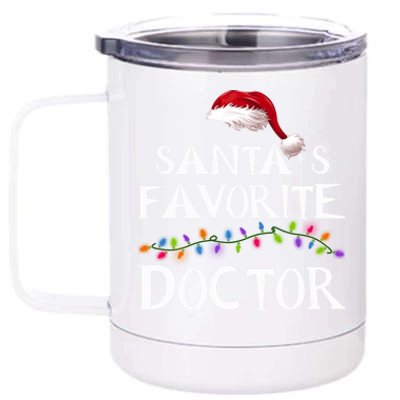 SantaS Favorite Doctor Family Matching Christmas Sweater Gift 12 oz Stainless Steel Tumbler Cup