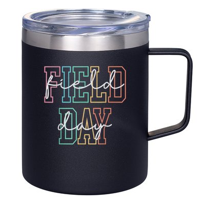 School Field Day Happy Field Day  Teacher Life Summer 12oz Stainless Steel Coffee Mug