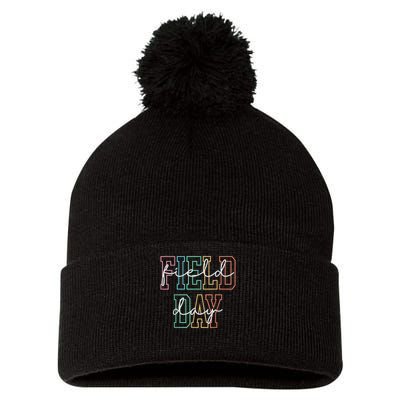 School Field Day Happy Field Day  Teacher Life Summer Pom Pom 12in Knit Beanie
