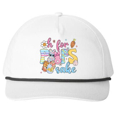 Sake Funny Easter Bunny Print Glasses Happy Easter Snapback Five-Panel Rope Hat