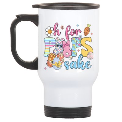 Sake Funny Easter Bunny Print Glasses Happy Easter Stainless Steel Travel Mug