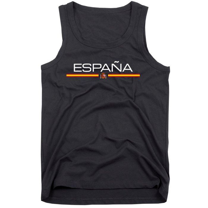 Spain Flag EspañA Athletic Sports Jersey Style Tank Top