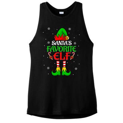 SantaS Favorite Elf Group Matching Family Christmas Cute Gift Ladies PosiCharge Tri-Blend Wicking Tank