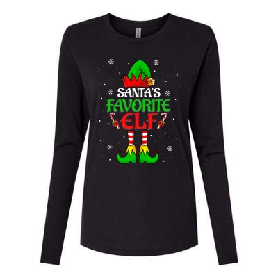 SantaS Favorite Elf Group Matching Family Christmas Cute Gift Womens Cotton Relaxed Long Sleeve T-Shirt