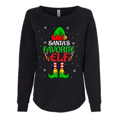 SantaS Favorite Elf Group Matching Family Christmas Cute Gift Womens California Wash Sweatshirt