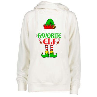 SantaS Favorite Elf Group Matching Family Christmas Cute Gift Womens Funnel Neck Pullover Hood