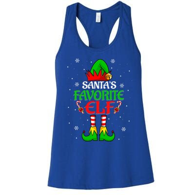 SantaS Favorite Elf Group Matching Family Christmas Cute Gift Women's Racerback Tank