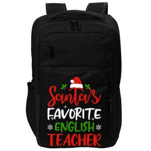 SantaS Favorite English Teacher Funny Christmas Funny Gift Funny Gift Impact Tech Backpack