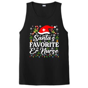 SantaS Favorite Er Nurse Great Gift Funny Christmas Pajama Funny Gift PosiCharge Competitor Tank