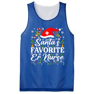 SantaS Favorite Er Nurse Great Gift Funny Christmas Pajama Funny Gift Mesh Reversible Basketball Jersey Tank