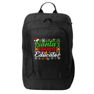 Santas Favorite Educator Funny Christmas Xmas City Backpack