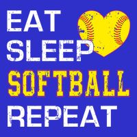 Softball Funny Eat Sleep Softball Repeat Softball Gift Button