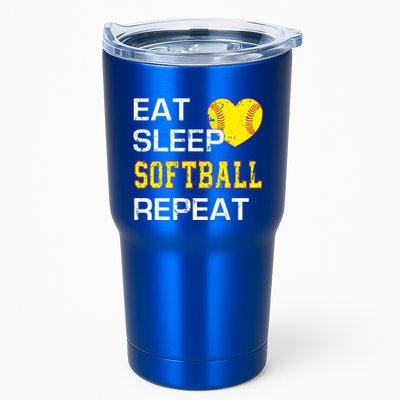 Softball Funny Eat Sleep Softball Repeat Softball Gift Tumbler