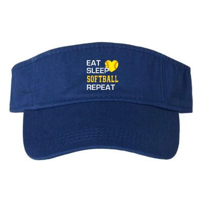 Softball Funny Eat Sleep Softball Repeat Softball Gift Visor