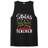 SantaS Favorite English Teacher Xmas Light Hat Christmas PosiCharge Competitor Tank