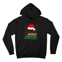 Santas Favorite Embalmer Santa Hat Lights. Funny Christmas Hoodie