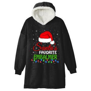 Santas Favorite Embalmer Santa Hat Lights. Funny Christmas Hooded Wearable Blanket