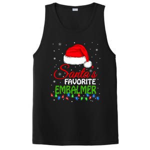 Santas Favorite Embalmer Santa Hat Lights. Funny Christmas PosiCharge Competitor Tank