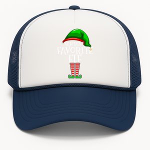 SantaS Favorite Elf Group Matching Family Christmas Gift Trucker Hat