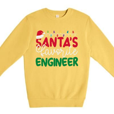 SantaS Favorite Engineer Family Matching Group Christmas Gift Premium Crewneck Sweatshirt